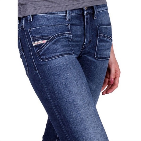 Diesel Wenga Wash 008WW Stretch Distressed Denim Jeans Front Patch Pockets 💙 - Picture 1 of 15